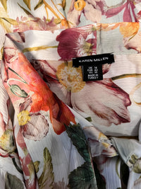 Crinkle Chiffon Floral Pussybow Midi Dress | The Sale Rack