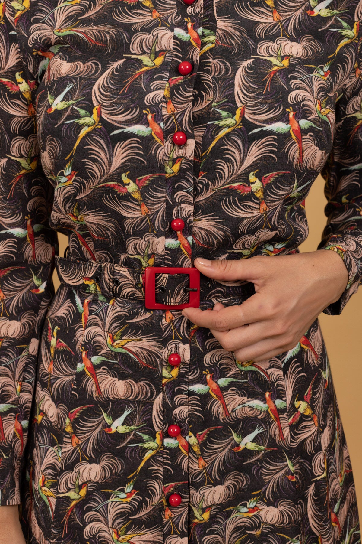 Tea in the Garden | Dress Hire Townsville | Leona Edmiston Frocks Pippa Feather Print Midi Dress