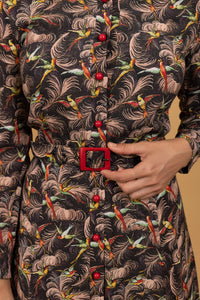 Tea in the Garden | Dress Hire Townsville | Leona Edmiston Frocks Pippa Feather Print Midi Dress
