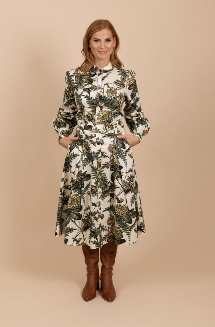 Tea in the Garden | Dress Hire Townsville | Karen Millen Vintage Toile Shirt and Skirt Set