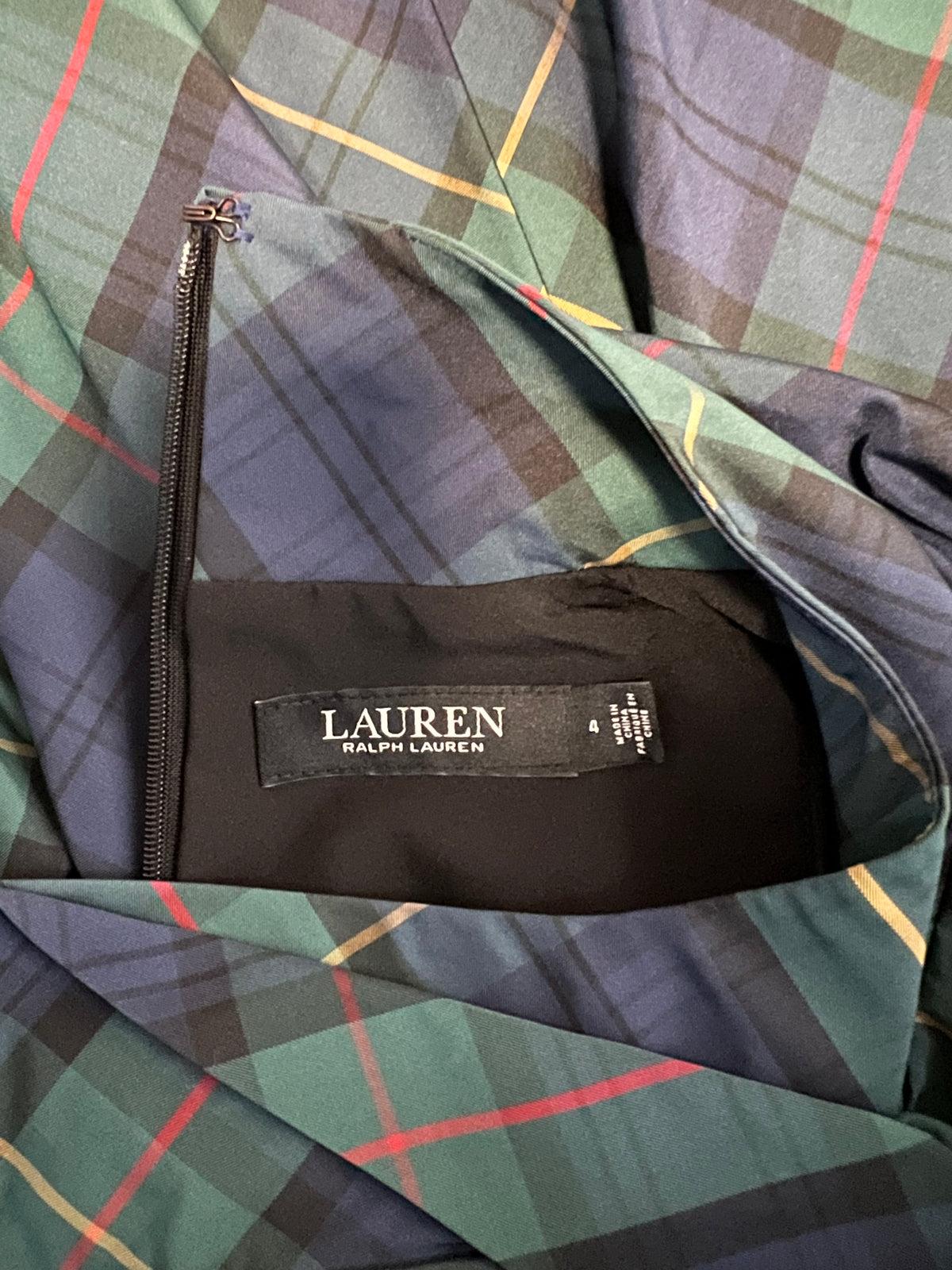 Plaid Tie-Neck Taffeta Cocktail Dress AU 8 | The Sale Rack
