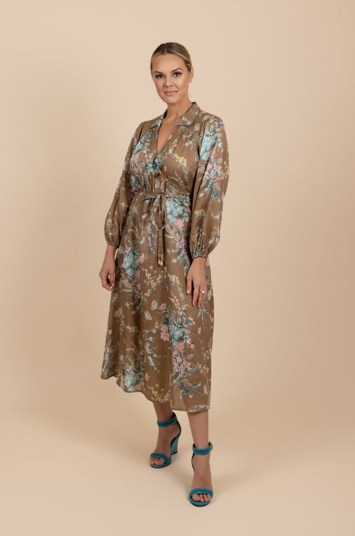 Tea in the Garden | Dress Hire Townsville | Zimmermann Cassia Wrap Tie Midi Dress