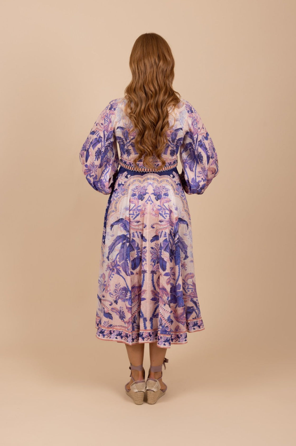 Tea in the Garden | Dress Hire Townsville | Zimmermann Lyre Billow Sleeve Midi Dress