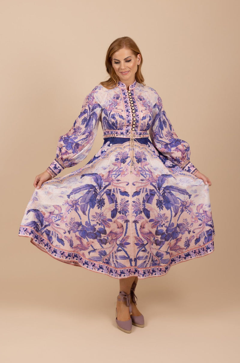 Tea in the Garden | Dress Hire Townsville | Zimmermann Lyre Billow Sleeve Midi Dress