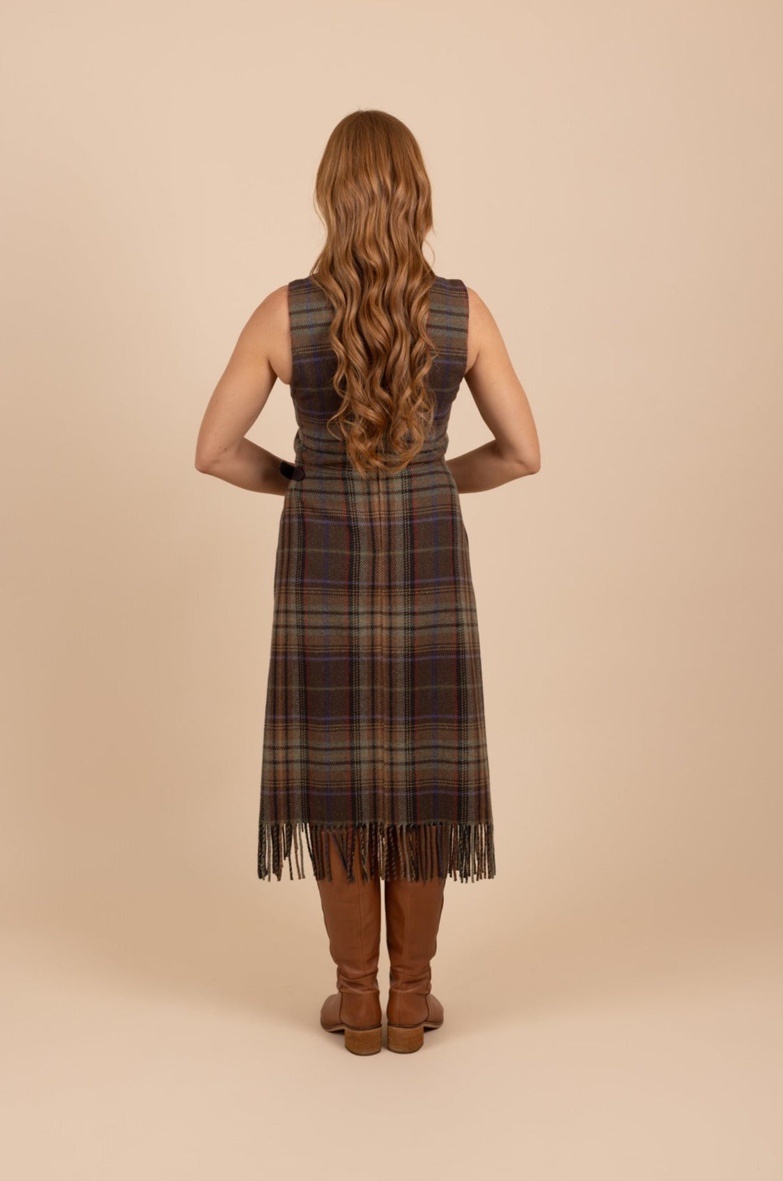 Tea in the Garden | Dress Hire Townsville | Polo Ralph Lauren Plaid Fringe-and-Leather Trim Wrap Dress