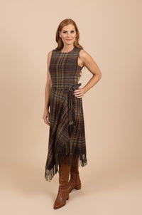 Tea in the Garden | Dress Hire Townsville | Polo Ralph Lauren Plaid Fringe-and-Leather Trim Wrap Dress