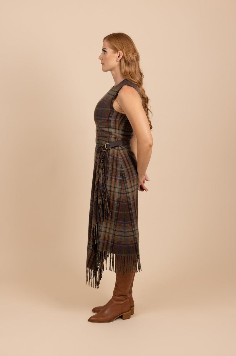 Tea in the Garden | Dress Hire Townsville | Polo Ralph Lauren Plaid Fringe-and-Leather Trim Wrap Dress