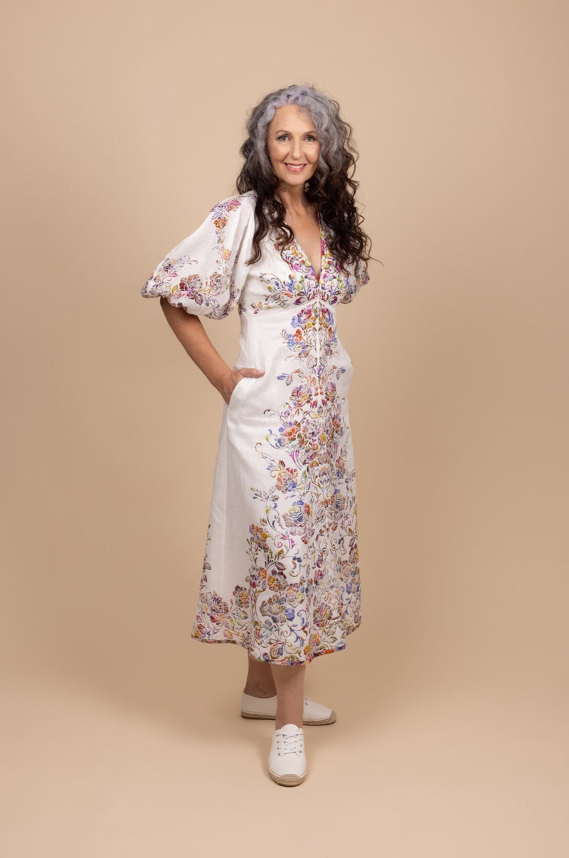 Prima Day Midi Dress - Tea in the Garden