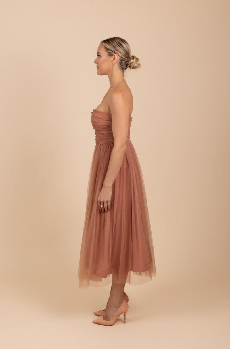 Tea in the Garden | Dress Hire Townsville | Zimmermann Tulle Strapless Midi Dress